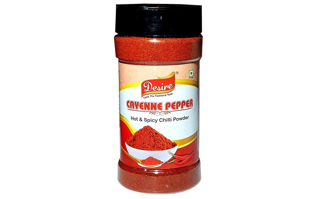 Desire Cayenne Pepper - Hot & Spicy Chili Powder   Bottle  100 grams